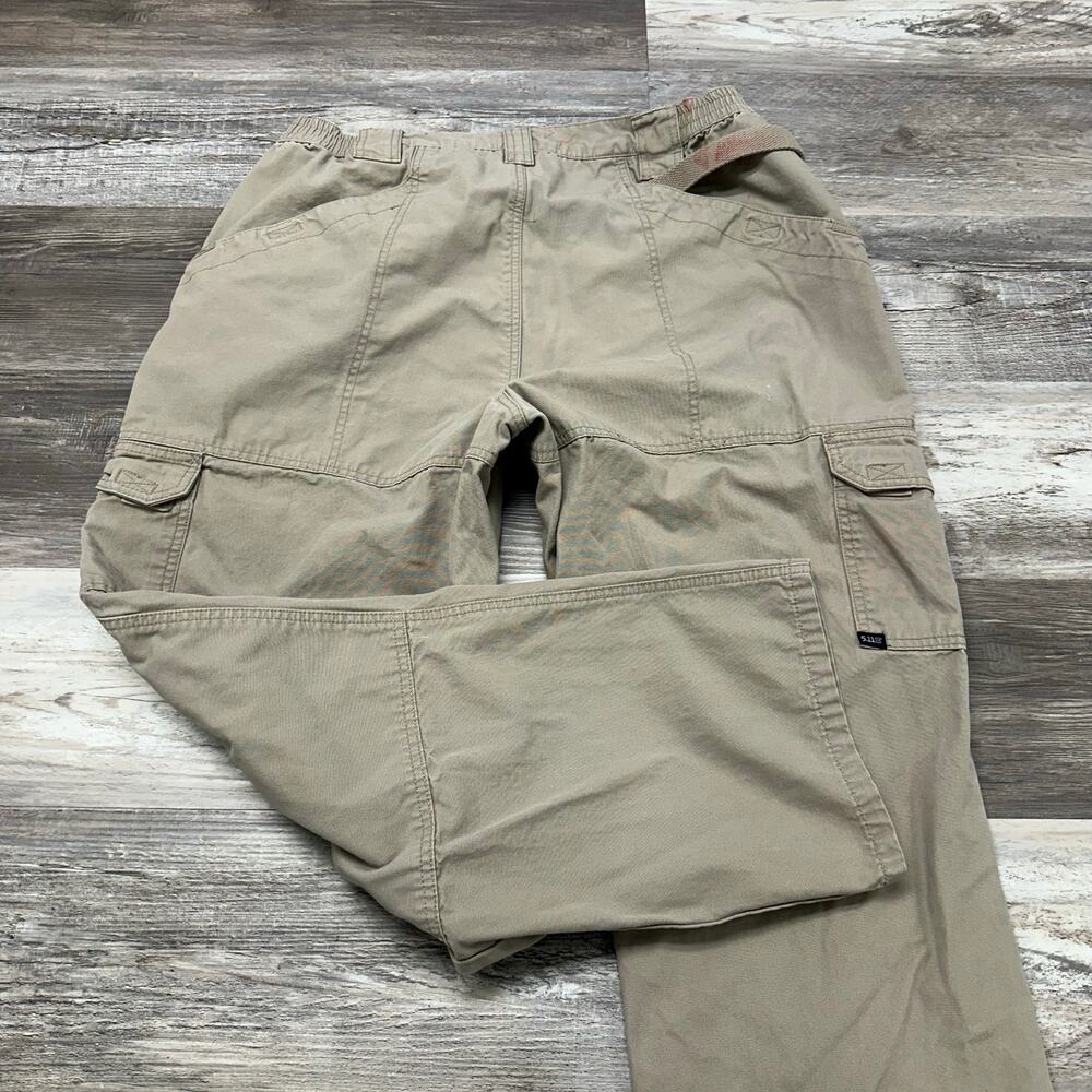 5.11 Tactical Tan Mens 38x31 Double Knee Utility Workwear Canvas Cargo Pants